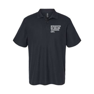 Introverted But Willing To Discuss Cats Introverts Softstyle Adult Sport Polo