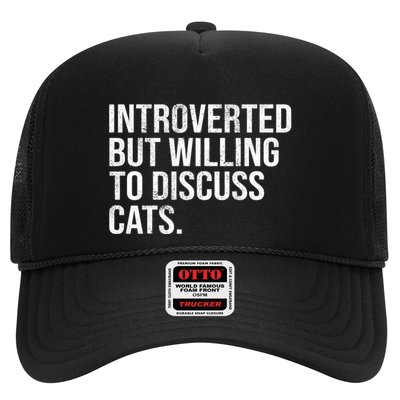 Introverted But Willing To Discuss Cats Introverts Trucker Hat