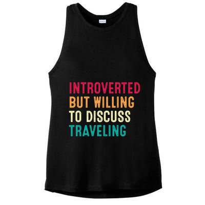 Introverted But Willing To Discuss Traveling Retro Vintage Ladies PosiCharge Tri-Blend Wicking Tank