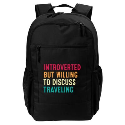 Introverted But Willing To Discuss Traveling Retro Vintage Backpack