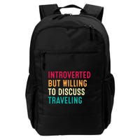 Introverted But Willing To Discuss Traveling Retro Vintage Backpack