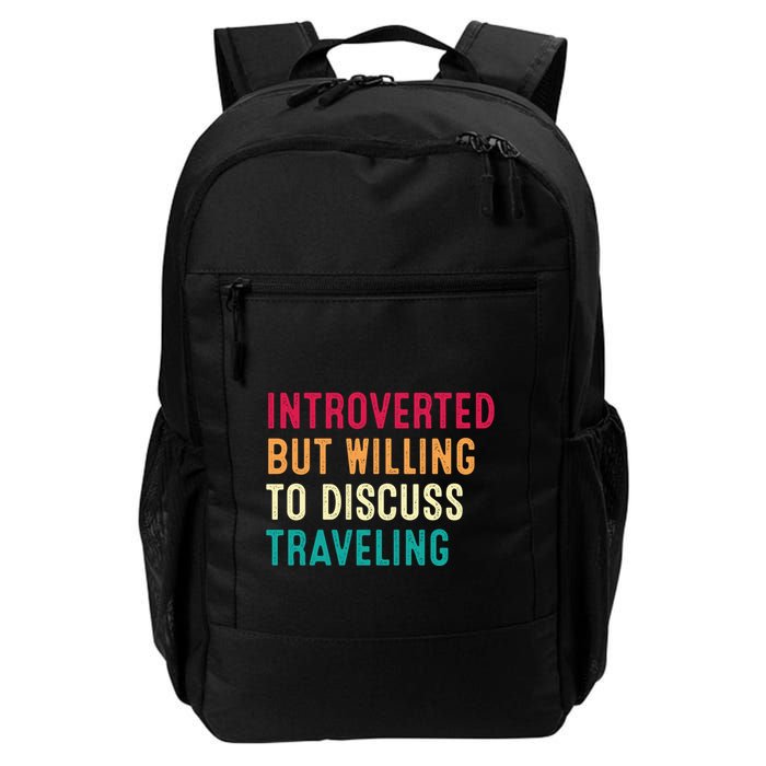 Introverted But Willing To Discuss Traveling Retro Vintage Backpack