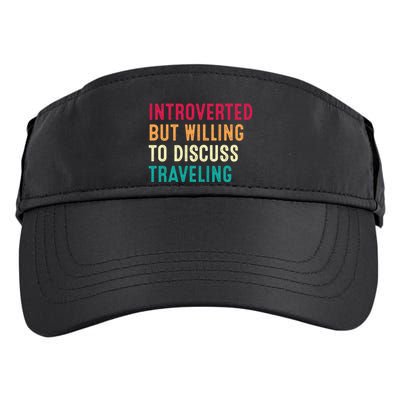 Introverted But Willing To Discuss Traveling Retro Vintage Adult Drive Performance Visor