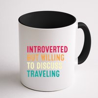 Introverted But Willing To Discuss Traveling Retro Vintage Mug