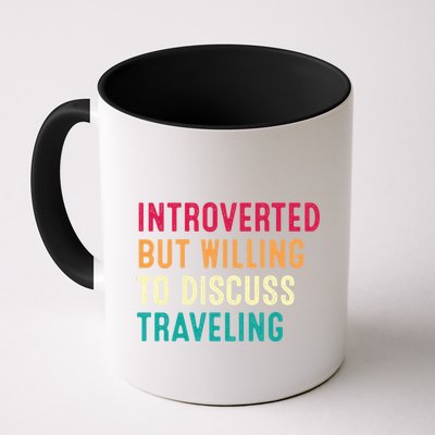 Introverted But Willing To Discuss Traveling Retro Vintage Mug