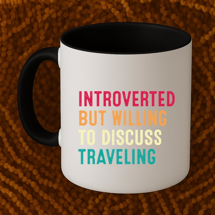 Introverted But Willing To Discuss Traveling Retro Vintage Mug