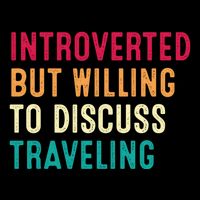 Introverted But Willing To Discuss Traveling Retro Vintage Mug