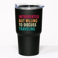 Introverted But Willing To Discuss Traveling Retro Vintage Tumbler