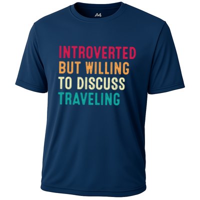 Introverted But Willing To Discuss Traveling Retro Vintage Performance Shirt