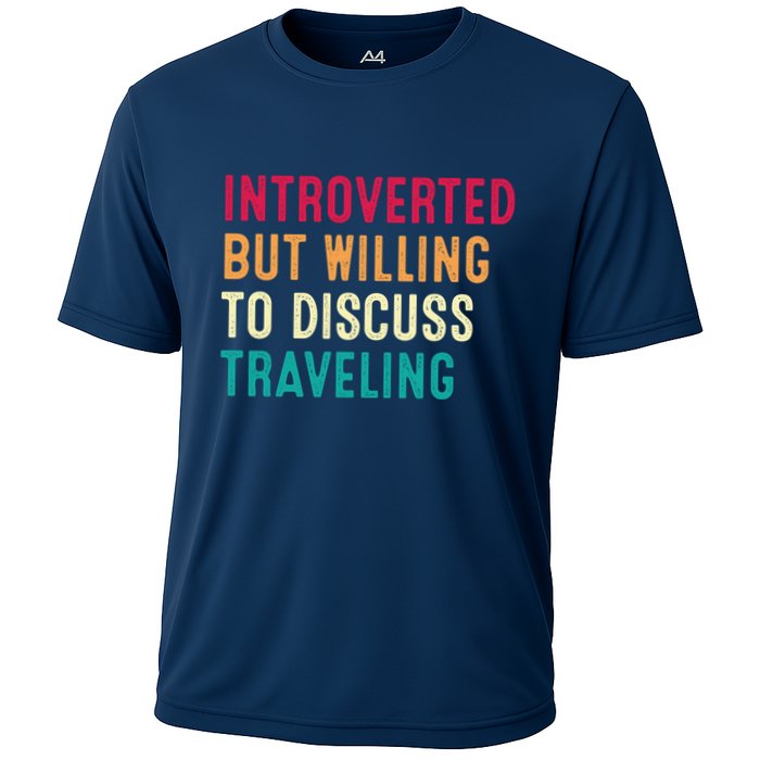 Introverted But Willing To Discuss Traveling Retro Vintage Performance Shirt