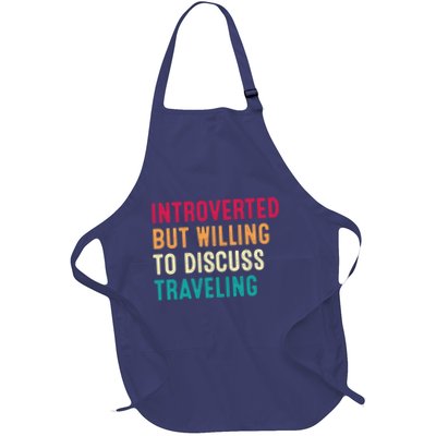 Introverted But Willing To Discuss Traveling Retro Vintage Apron