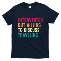 Introverted But Willing To Discuss Traveling Retro Vintage T-Shirt