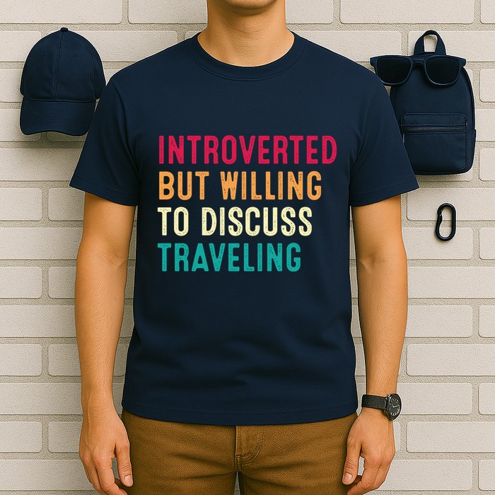 Introverted But Willing To Discuss Traveling Retro Vintage T-Shirt