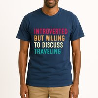 Introverted But Willing To Discuss Traveling Retro Vintage Tall T-Shirt
