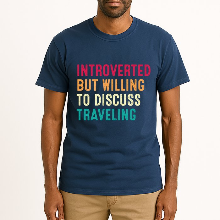 Introverted But Willing To Discuss Traveling Retro Vintage Tall T-Shirt