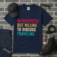 Introverted But Willing To Discuss Traveling Retro Vintage Tall T-Shirt