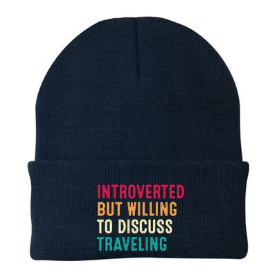 Introverted But Willing To Discuss Traveling Retro Vintage Beanie