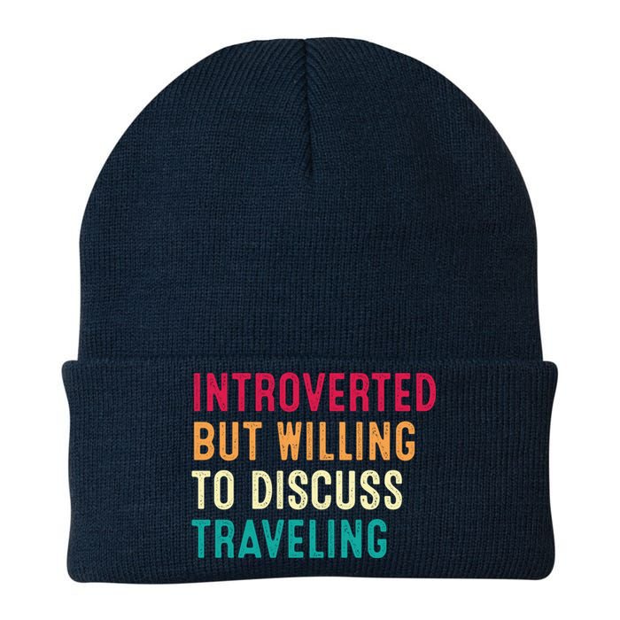 Introverted But Willing To Discuss Traveling Retro Vintage Knit Cap Winter Beanie