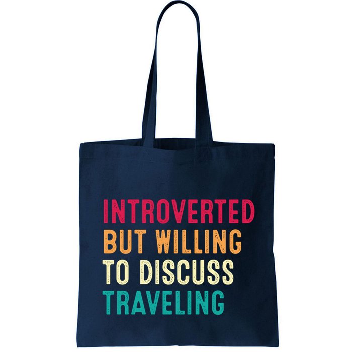 Introverted But Willing To Discuss Traveling Retro Vintage Bag