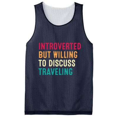 Introverted But Willing To Discuss Traveling Retro Vintage Mesh Reversible Basketball Jersey Tank