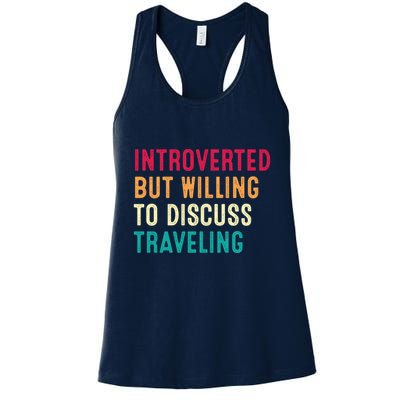 Introverted But Willing To Discuss Traveling Retro Vintage Womens Tank Top