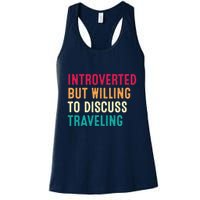 Introverted But Willing To Discuss Traveling Retro Vintage Womens Tank Top