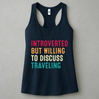 Introverted But Willing To Discuss Traveling Retro Vintage Womens Tank Top