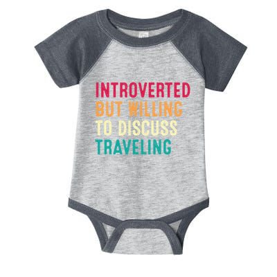 Introverted But Willing To Discuss Traveling Retro Vintage Infant Baby Jersey Bodysuit