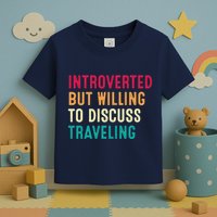 Introverted But Willing To Discuss Traveling Retro Vintage Toddler T-Shirt