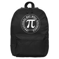 Irrational But Well Rounded Funny Pi Day 3.14 Mathematic 16 in Basic Backpack