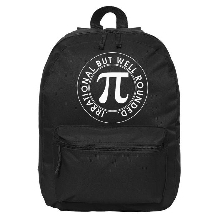 Irrational But Well Rounded Funny Pi Day 3.14 Mathematic 16 in Basic Backpack