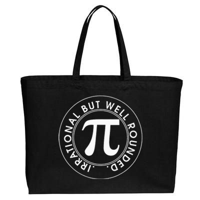 Irrational But Well Rounded Funny Pi Day 3.14 Mathematic Cotton Canvas Jumbo Tote