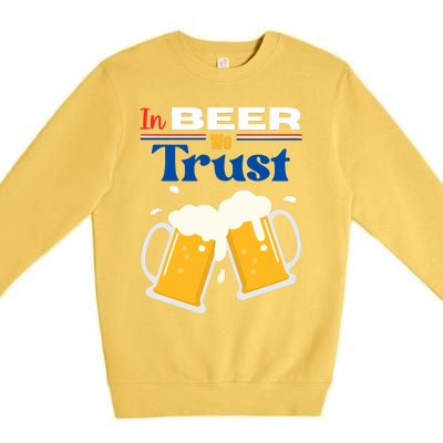 In Beer We Trust 4th Of July Premium Crewneck Sweatshirt