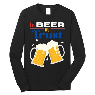 In Beer We Trust 4th Of July Long Sleeve Shirt