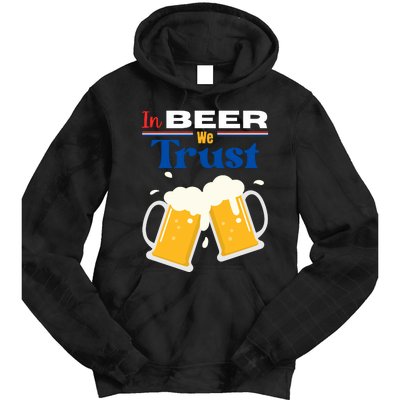 In Beer We Trust 4th Of July Tie Dye Hoodie