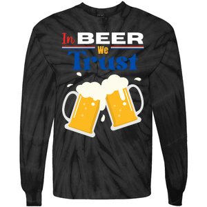 In Beer We Trust 4th Of July Tie-Dye Long Sleeve Shirt