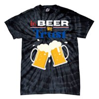 In Beer We Trust 4th Of July Tie-Dye T-Shirt