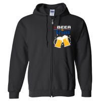 In Beer We Trust 4th Of July Full Zip Hoodie