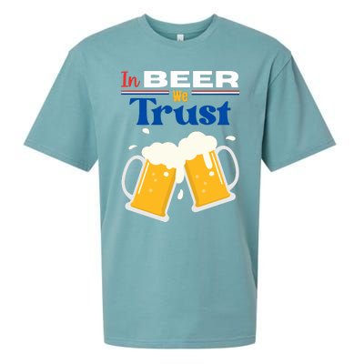 In Beer We Trust 4th Of July Sueded Cloud Jersey T-Shirt