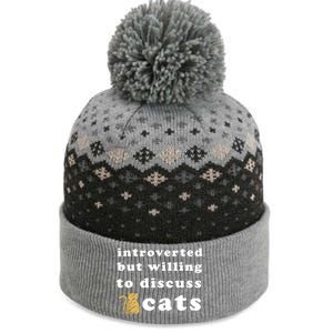 Introverted But Willing To Discuss Cats The Baniff Cuffed Pom Beanie