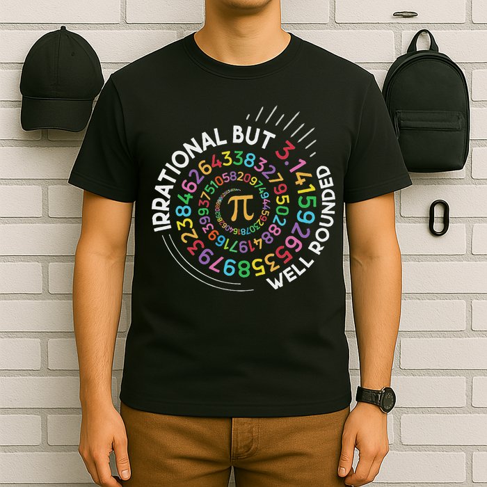 Irrational But Well Rounded Pi Day Math Teacher Student Geek T-Shirt