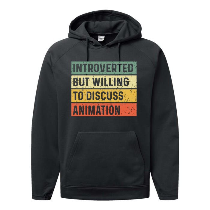 Introverted But Willing To Discuss Animation Funny Animator Performance Fleece Hoodie