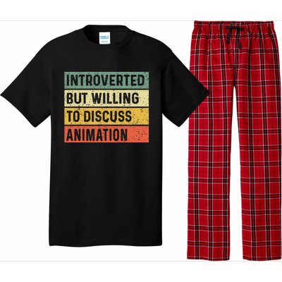 Introverted But Willing To Discuss Animation Funny Animator Pajama Set