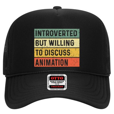 Introverted But Willing To Discuss Animation Funny Animator Trucker Hat