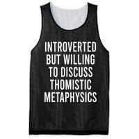 Introverted But Willing To Discuss Thomistic Metaphysics Mesh Reversible Basketball Jersey Tank