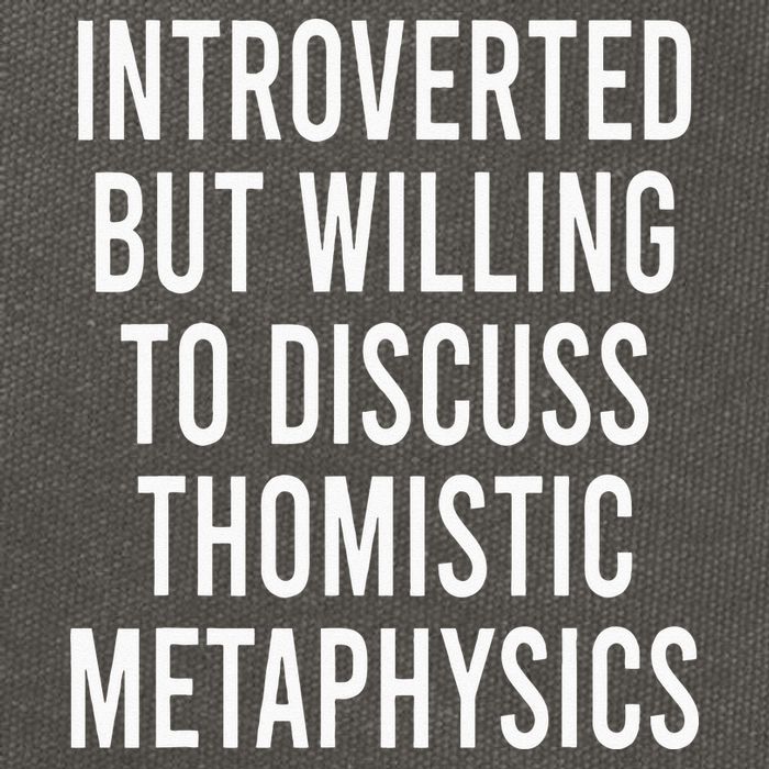 Introverted But Willing To Discuss Thomistic Metaphysics Cotton Canvas Backpack