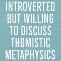Introverted But Willing To Discuss Thomistic Metaphysics Sueded Cloud Jersey T-Shirt