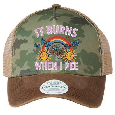 It Burns When I Pee Sun Rainbow  Legacy Tie Dye Trucker Hat