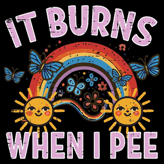 It Burns When I Pee Sun Rainbow  Drawstring Bag