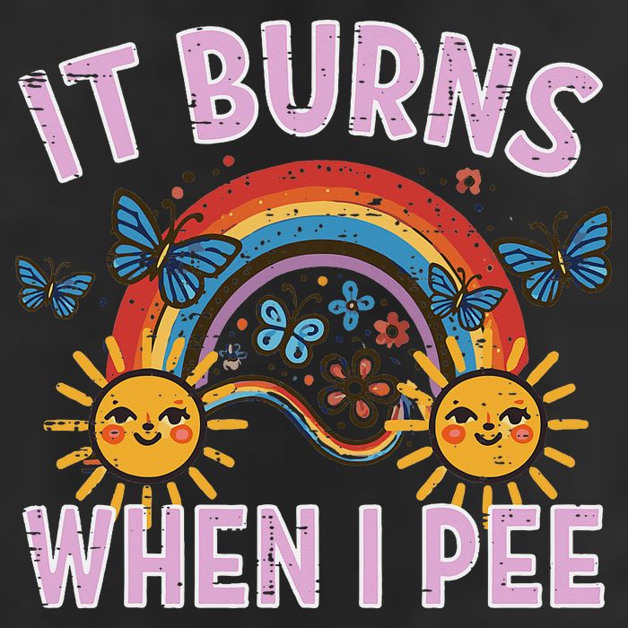 It Burns When I Pee Sun Rainbow  Golf Towel
